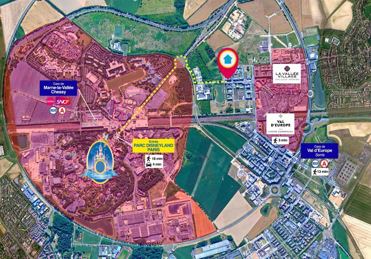 Disneyland-Paris, 8Pers, Wifi, Netflix, 2 Parkings Serris Eksteriør billede